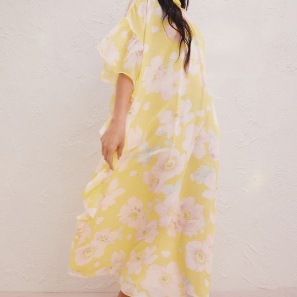 NWT H&M Flounced Floral Kaftan Dress